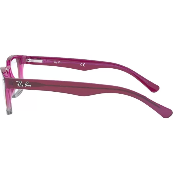 RayBan Ry1531 Square Prescription Eyeglass FramesFuchsia Gradient IridescentDemo Lens