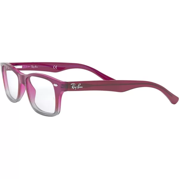 RayBan Ry1531 Square Prescription Eyeglass FramesFuchsia Gradient IridescentDemo Lens