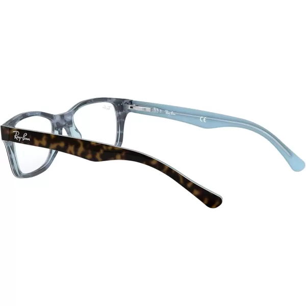 RayBan Ry1531 Square Prescription Eyeglass FramesHavana on Havana BlueDemo Lens