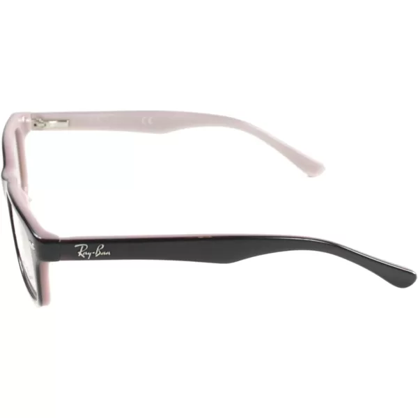 RayBan Ry1531 Square Prescription Eyeglass FramesHavana on Opal PinkDemo Lens