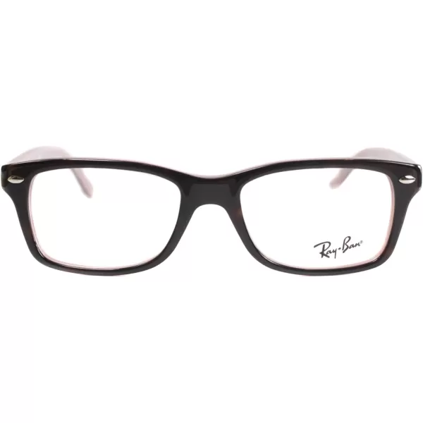 RayBan Ry1531 Square Prescription Eyeglass FramesHavana on Opal PinkDemo Lens