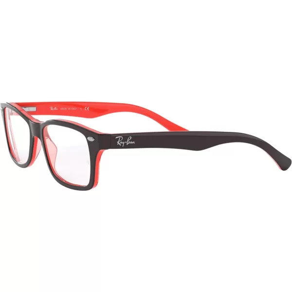 RayBan Ry1531 Square Prescription Eyeglass FramesOpal Brown on Transparent RoseDemo Lens