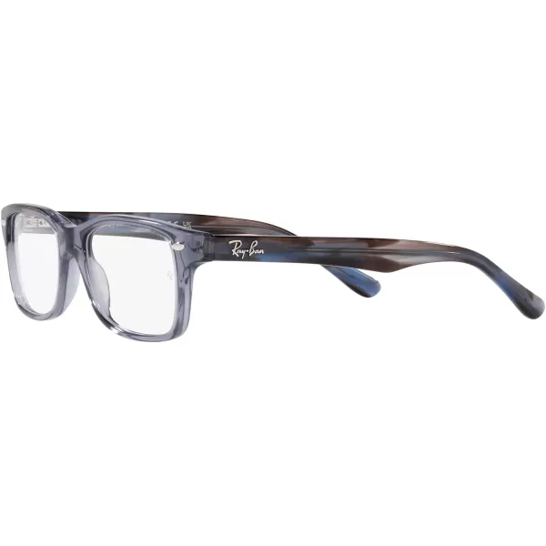 RayBan Ry1531 Square Prescription Eyeglass FramesTransparent BlueDemo Lens