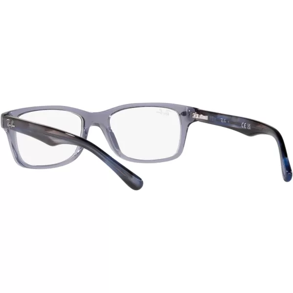 RayBan Ry1531 Square Prescription Eyeglass FramesTransparent BlueDemo Lens