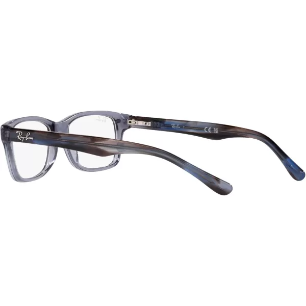 RayBan Ry1531 Square Prescription Eyeglass FramesTransparent BlueDemo Lens