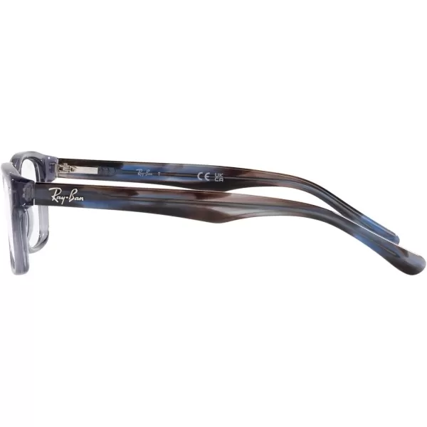 RayBan Ry1531 Square Prescription Eyeglass FramesTransparent BlueDemo Lens