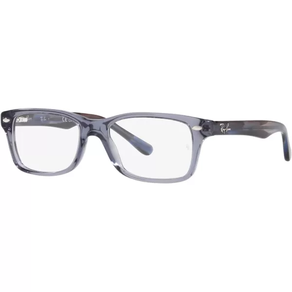 RayBan Ry1531 Square Prescription Eyeglass FramesTransparent BlueDemo Lens