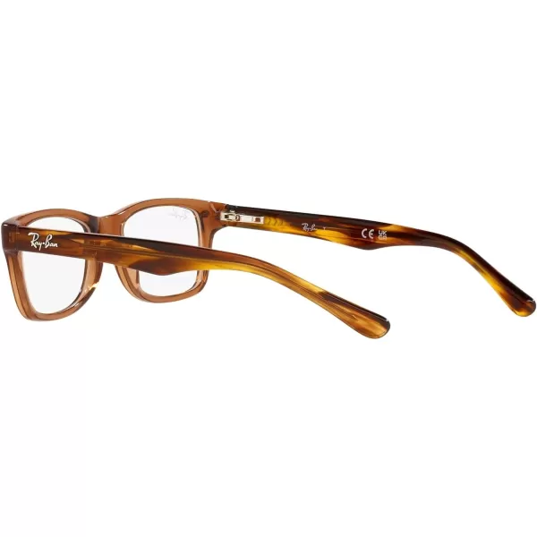 RayBan Ry1531 Square Prescription Eyeglass FramesTransparent BrownDemo Lens