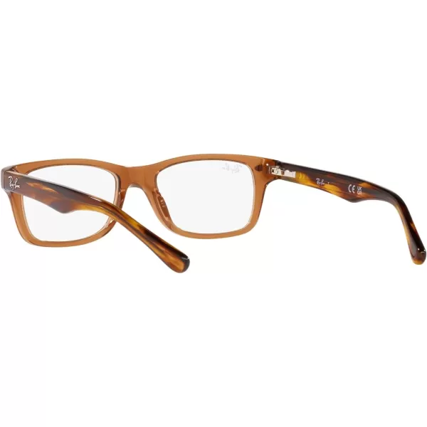 RayBan Ry1531 Square Prescription Eyeglass FramesTransparent BrownDemo Lens