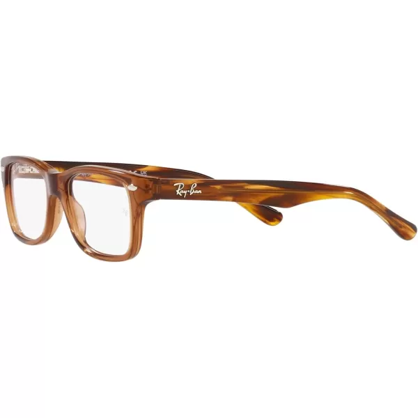 RayBan Ry1531 Square Prescription Eyeglass FramesTransparent BrownDemo Lens