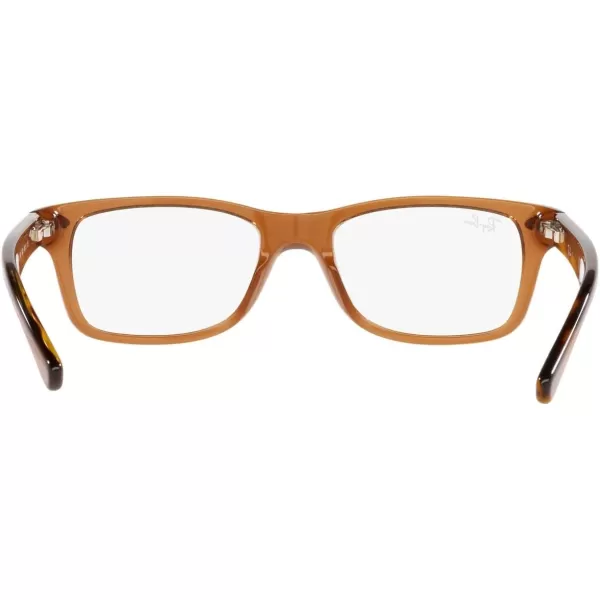 RayBan Ry1531 Square Prescription Eyeglass FramesTransparent BrownDemo Lens