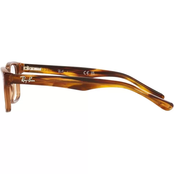 RayBan Ry1531 Square Prescription Eyeglass FramesTransparent BrownDemo Lens