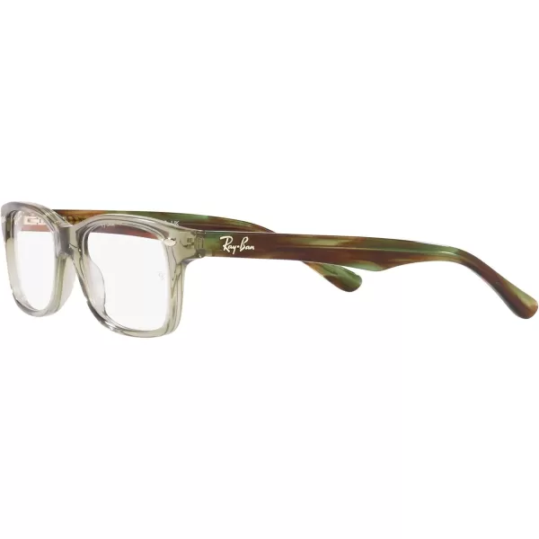 RayBan Ry1531 Square Prescription Eyeglass FramesTransparent GreenDemo Lens