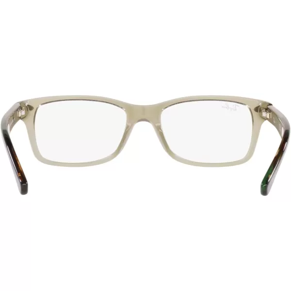 RayBan Ry1531 Square Prescription Eyeglass FramesTransparent GreenDemo Lens