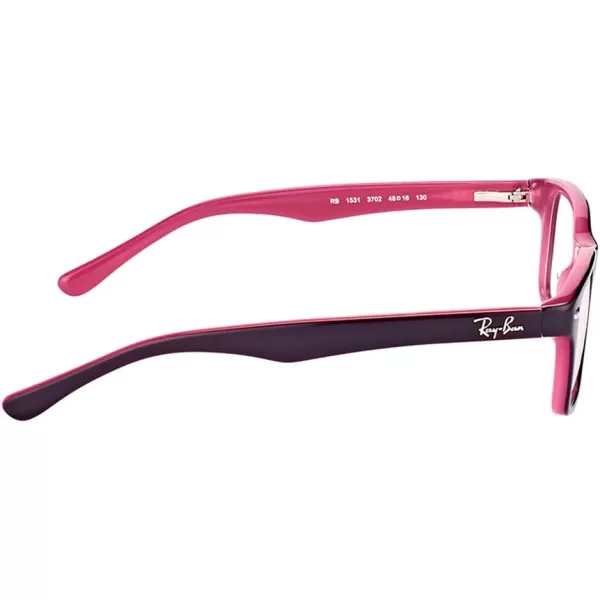 RayBan Ry1531 Square Prescription Eyeglass FramesViolet on FuchsiaDemo Lens