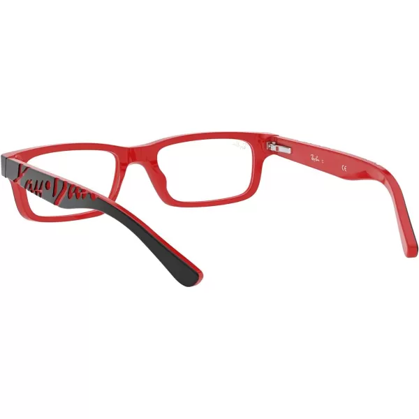 RayBan Ry1535 Rectangular Prescription Eyeglass FramesTransparent BrownDemo Lens