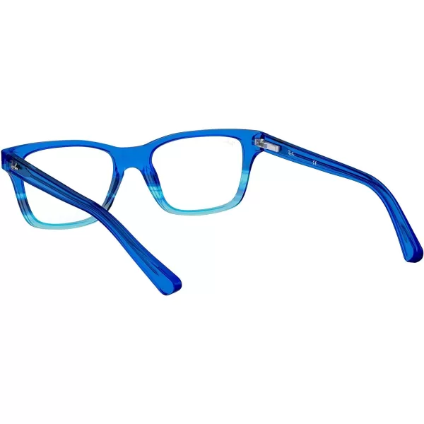 RayBan Ry1536 Square Prescription Eyeglass FramesBlue Striped GradientDemo Lens