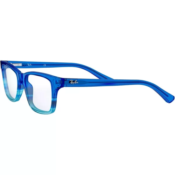 RayBan Ry1536 Square Prescription Eyeglass FramesBlue Striped GradientDemo Lens