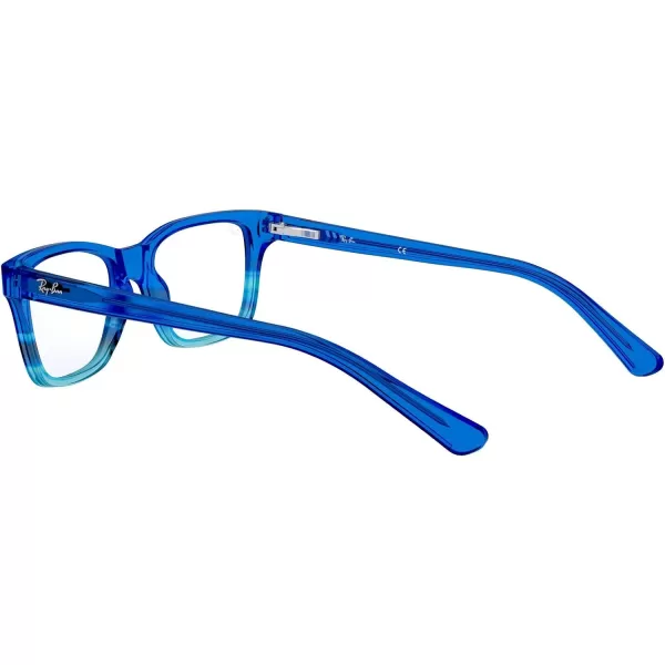 RayBan Ry1536 Square Prescription Eyeglass FramesBlue Striped GradientDemo Lens