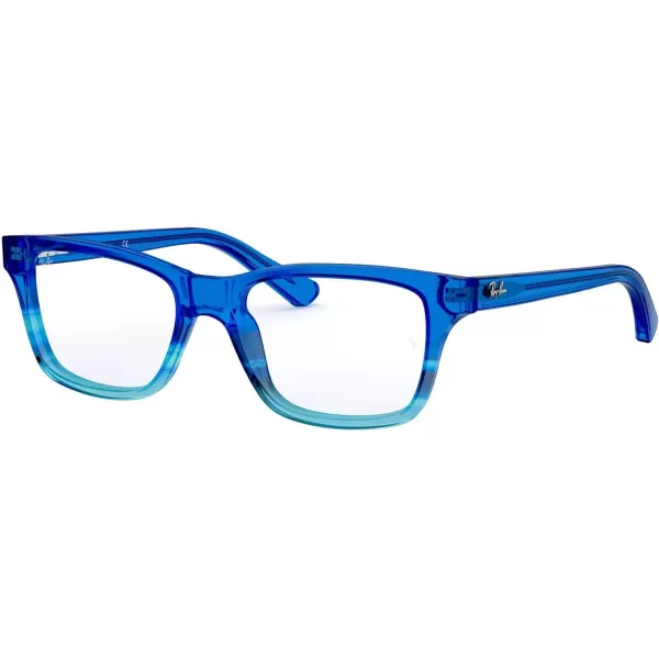 RayBan Ry1536 Square Prescription Eyeglass FramesBlue Striped GradientDemo Lens