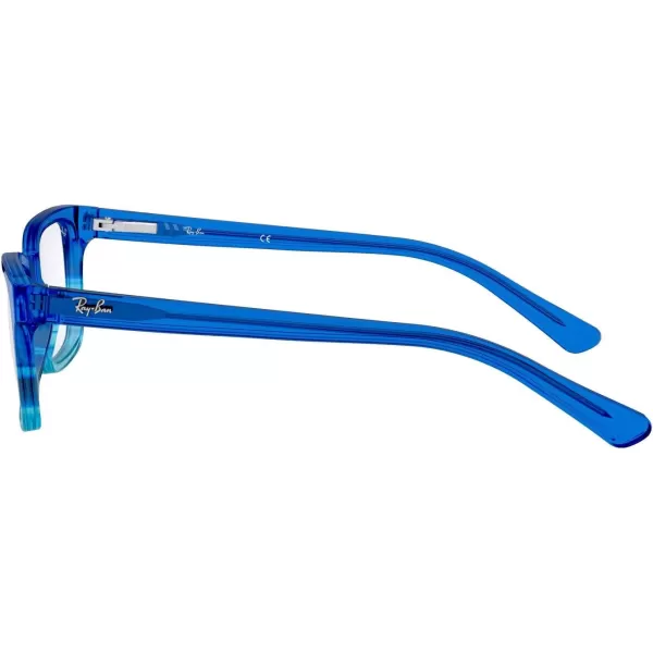 RayBan Ry1536 Square Prescription Eyeglass FramesBlue Striped GradientDemo Lens