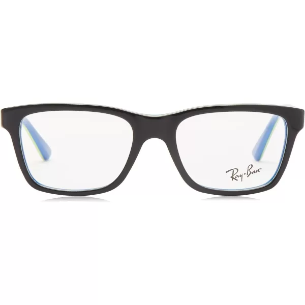 RayBan Ry1536 Square Prescription Eyeglass FramesDark Grey on BlueDemo Lens