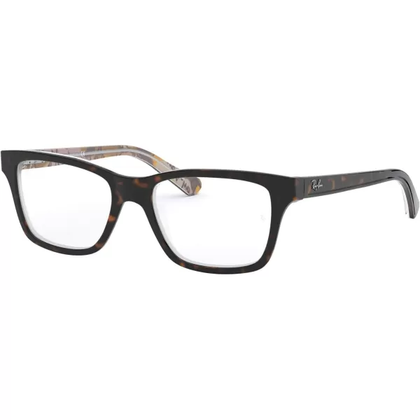 RayBan Ry1536 Square Prescription Eyeglass FramesHavana on Texture Pink BrownDemo Lens