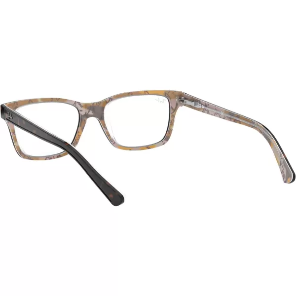 RayBan Ry1536 Square Prescription Eyeglass FramesHavana on Texture Pink BrownDemo Lens