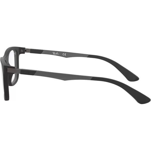 RayBan Ry1549 Square Prescription Eyeglass FramesMatte Black on Sand GunmetalDemo Lens