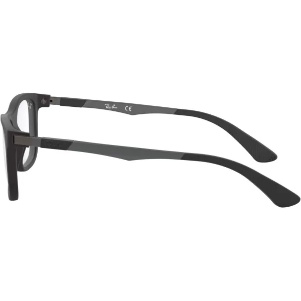 RayBan Ry1549 Square Prescription Eyeglass FramesMatte BlackDemo Lens