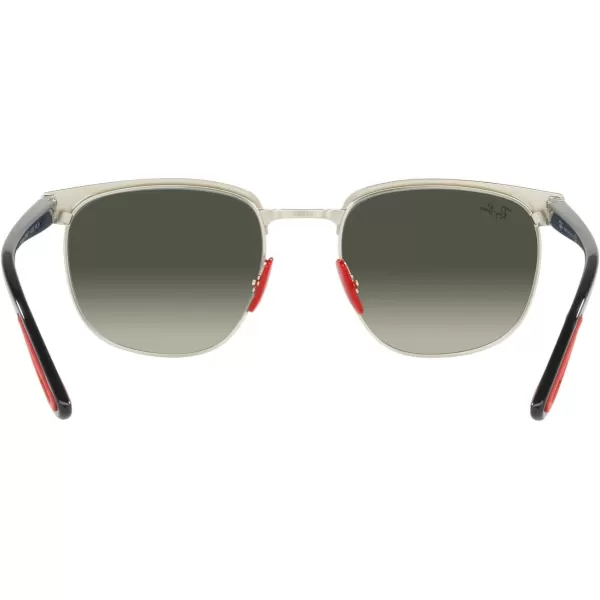 RayBan Unisex Sunglasses Black Frame Light GreenSilver Lenses 53MMBlack on SilverGrey Gradient