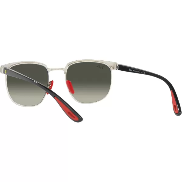 RayBan Unisex Sunglasses Black Frame Light GreenSilver Lenses 53MMBlack on SilverGrey Gradient