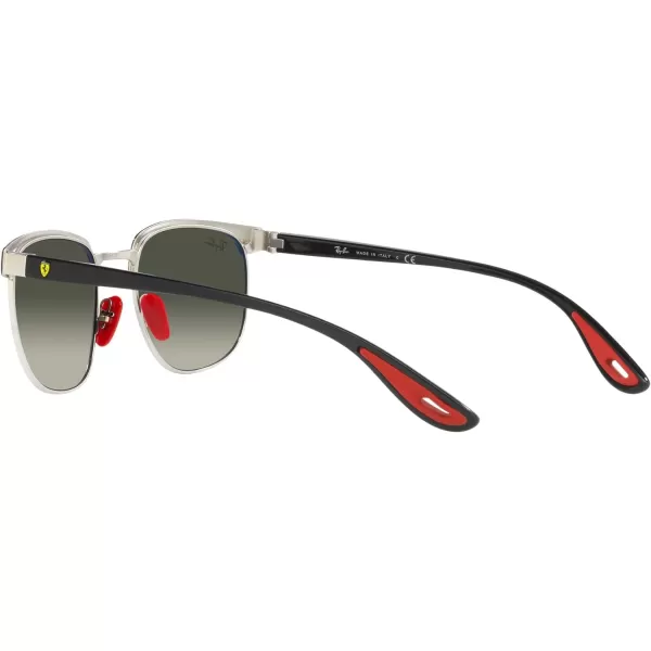 RayBan Unisex Sunglasses Black Frame Light GreenSilver Lenses 53MMBlack on SilverGrey Gradient