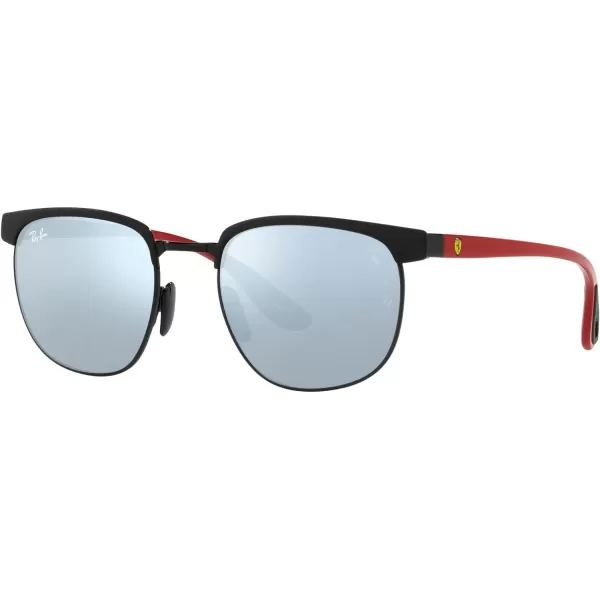 RayBan Unisex Sunglasses Black Frame Light GreenSilver Lenses 53MMMatte Black on BlackLight Green Mirrored Silver