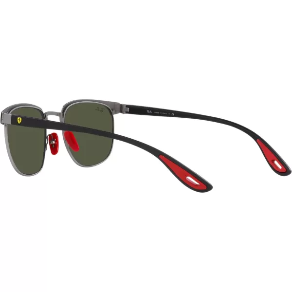 RayBan Unisex Sunglasses Black Frame Light GreenSilver Lenses 53MMMatte Black on Matte GunmetalGreen