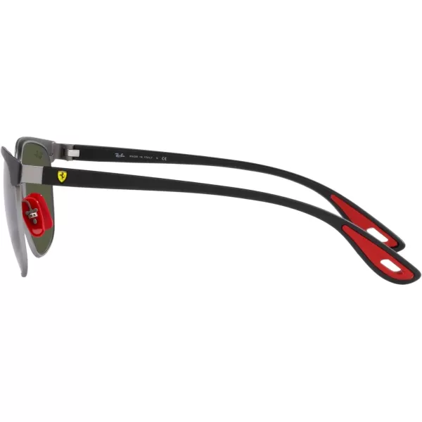 RayBan Unisex Sunglasses Black Frame Light GreenSilver Lenses 53MMMatte Black on Matte GunmetalGreen
