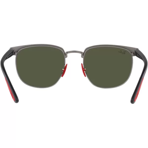 RayBan Unisex Sunglasses Black Frame Light GreenSilver Lenses 53MMMatte Black on Matte GunmetalGreen
