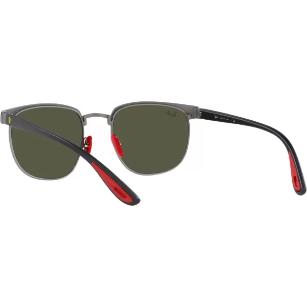 RayBan Unisex Sunglasses Black Frame Light GreenSilver Lenses 53MMMatte Black on Matte GunmetalGreen