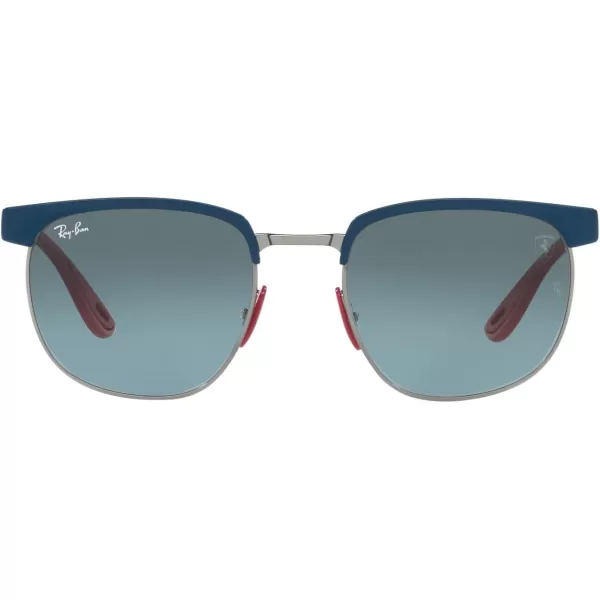 RayBan Unisex Sunglasses Black Frame Light GreenSilver Lenses 53MMVallarta Blue on GunmetalBlue Gradient Grey