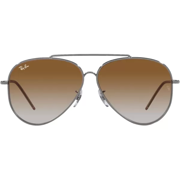 RayBan Unisex Sunglasses Gold Frame Green Lenses 59MMGunmetalClear Gradient Brown