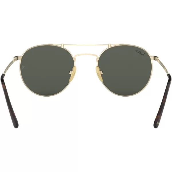 RayBan Unisex Sunglasses Gold Frame Polarized Green Classic G15 Lenses 50MMGold DemiglossPolarized G15 Green