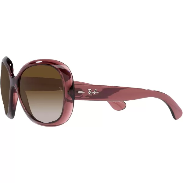 RayBan Womens RB4098 Jackie Ohh Ii Butterfly SunglassesTransparent Dark BrownGrey Gradient Brown Polarized