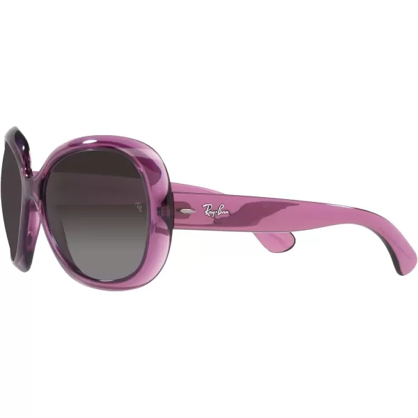 RayBan Womens RB4098 Jackie Ohh Ii Butterfly SunglassesTransparent VioletGrey Gradient Polarized