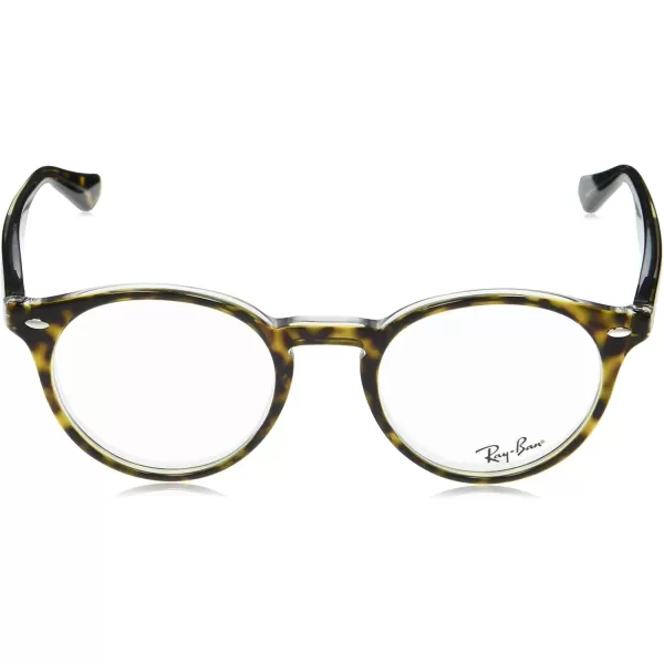 RayBan Womens RX5376 Round Prescription Eyeglass FramesHavana on TransparentDemo Lens