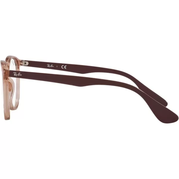 RayBan Womens RX7046 Erika Round Prescription Eyeglass FramesLight BrownDemo Lens