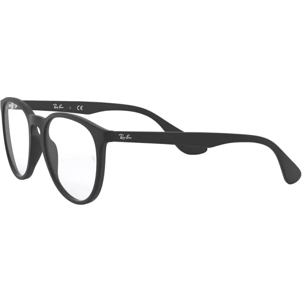 RayBan Womens RX7046 Erika Round Prescription Eyeglass FramesRubber BlackDemo Lens