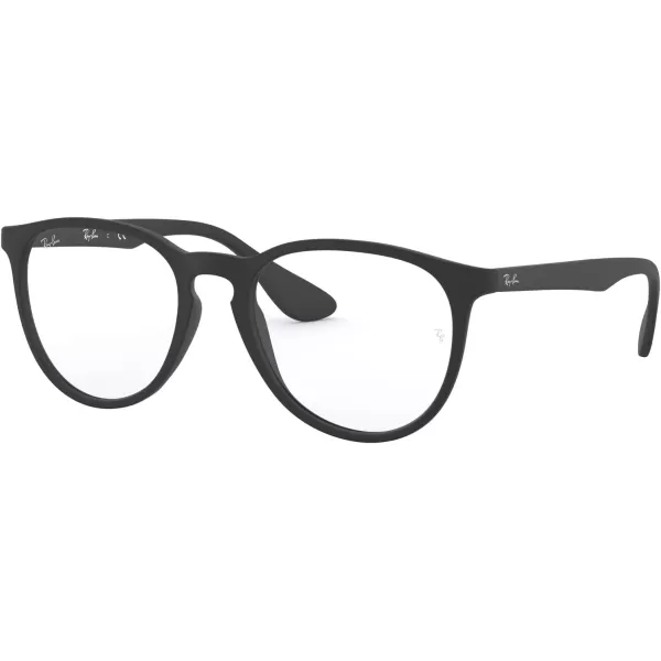 RayBan Womens RX7046 Erika Round Prescription Eyeglass FramesRubber BlackDemo Lens