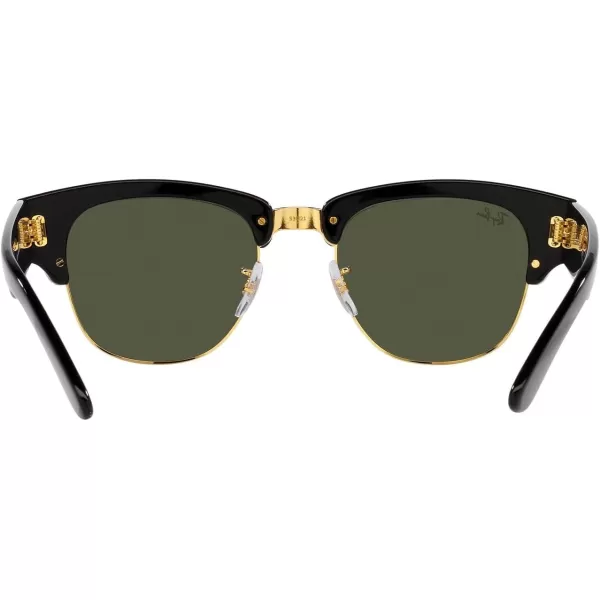 RayBan Womens Rb0316s Mega Clubmaster Square SunglassesBlack on Gold Green