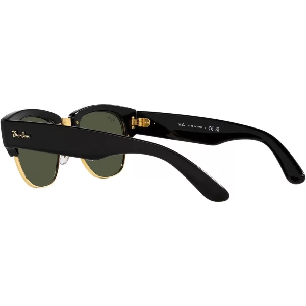 RayBan Womens Rb0316s Mega Clubmaster Square SunglassesBlack on Gold Green