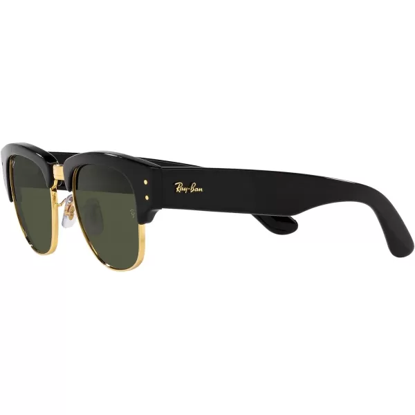 RayBan Womens Rb0316s Mega Clubmaster Square SunglassesBlack on Gold Green